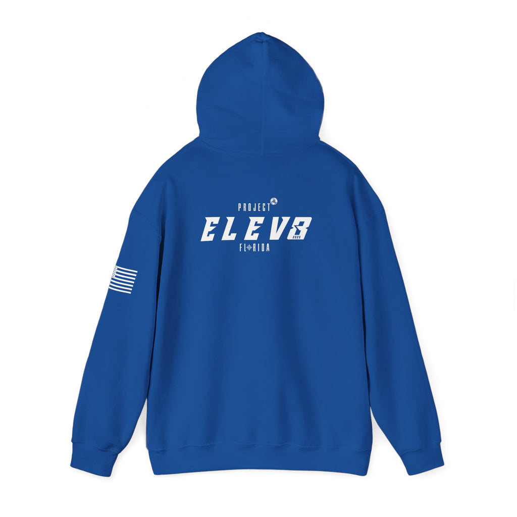 ELEV8 HOODIE WHITE LOGO