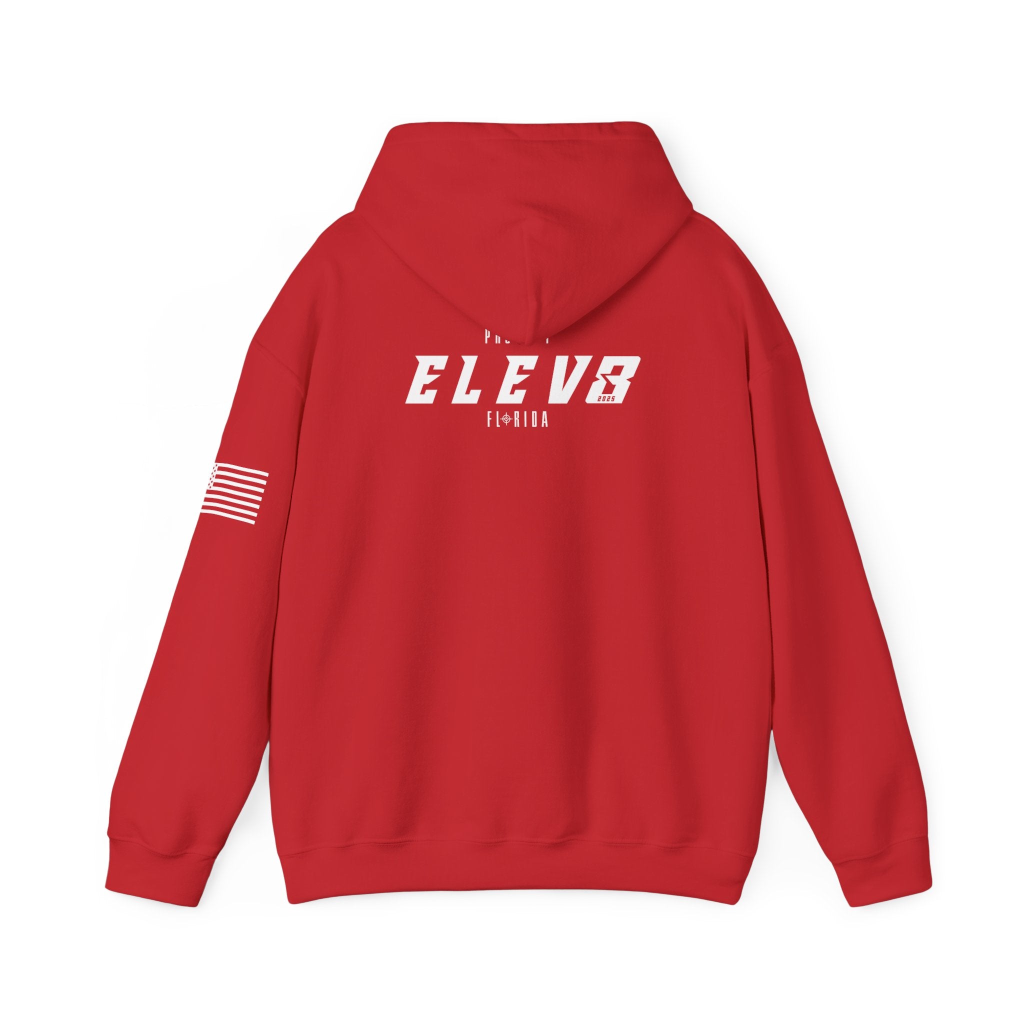 ELEV8 HOODIE WHITE LOGO