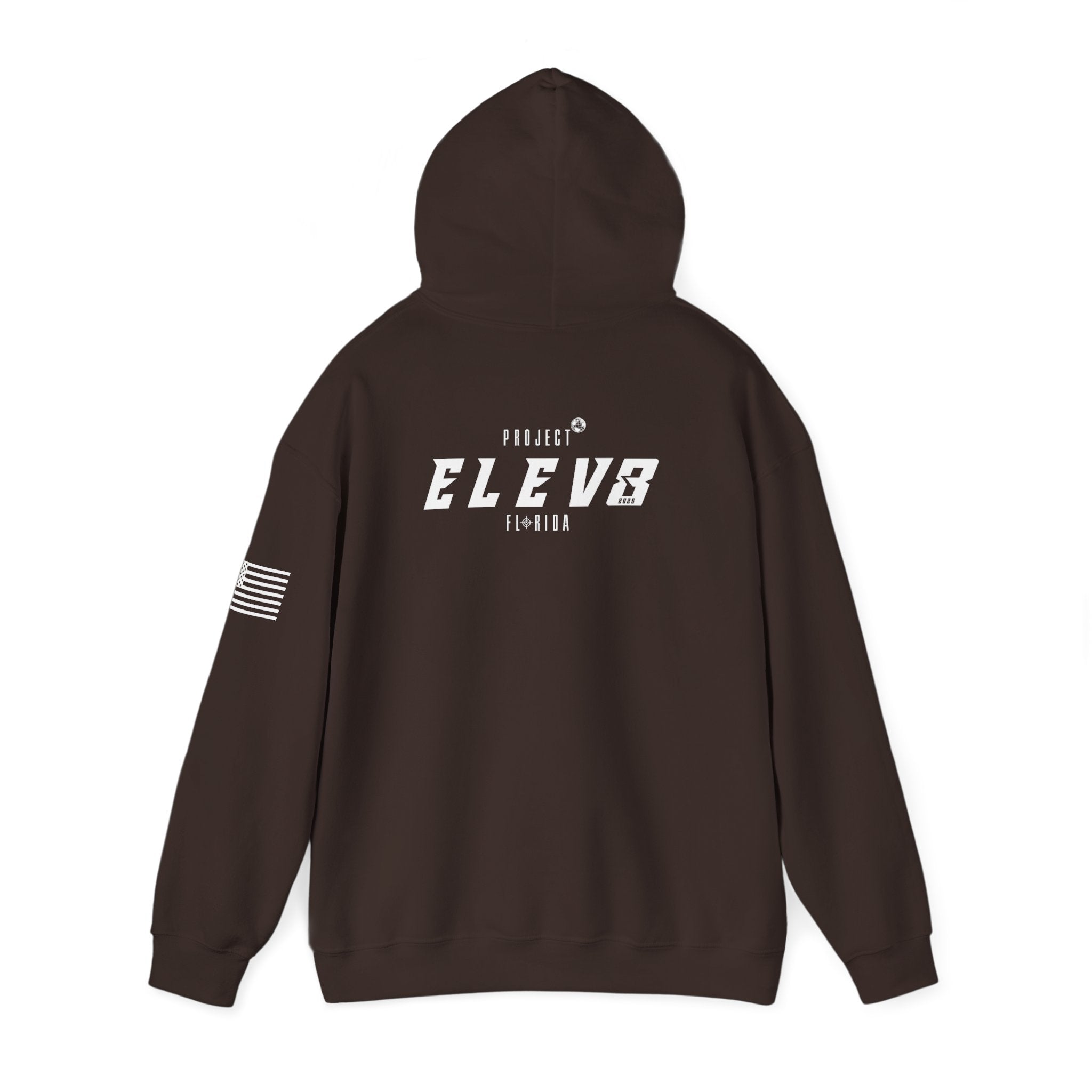 ELEV8 HOODIE WHITE LOGO
