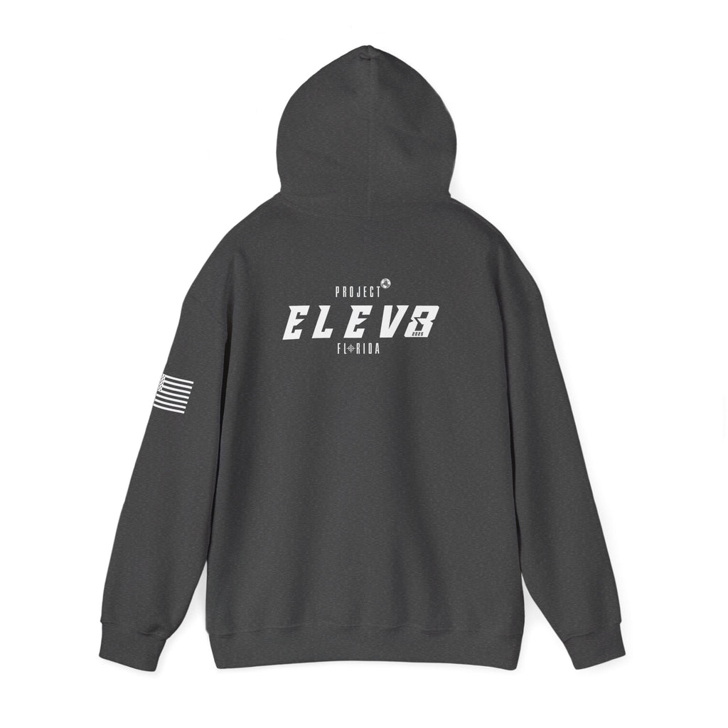 ELEV8 HOODIE WHITE LOGO