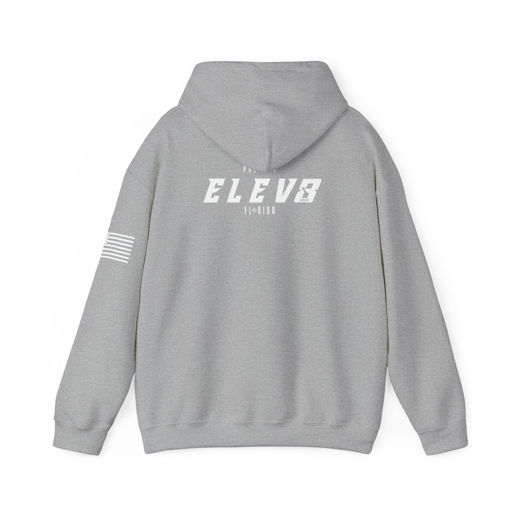ELEV8 HOODIE WHITE LOGO