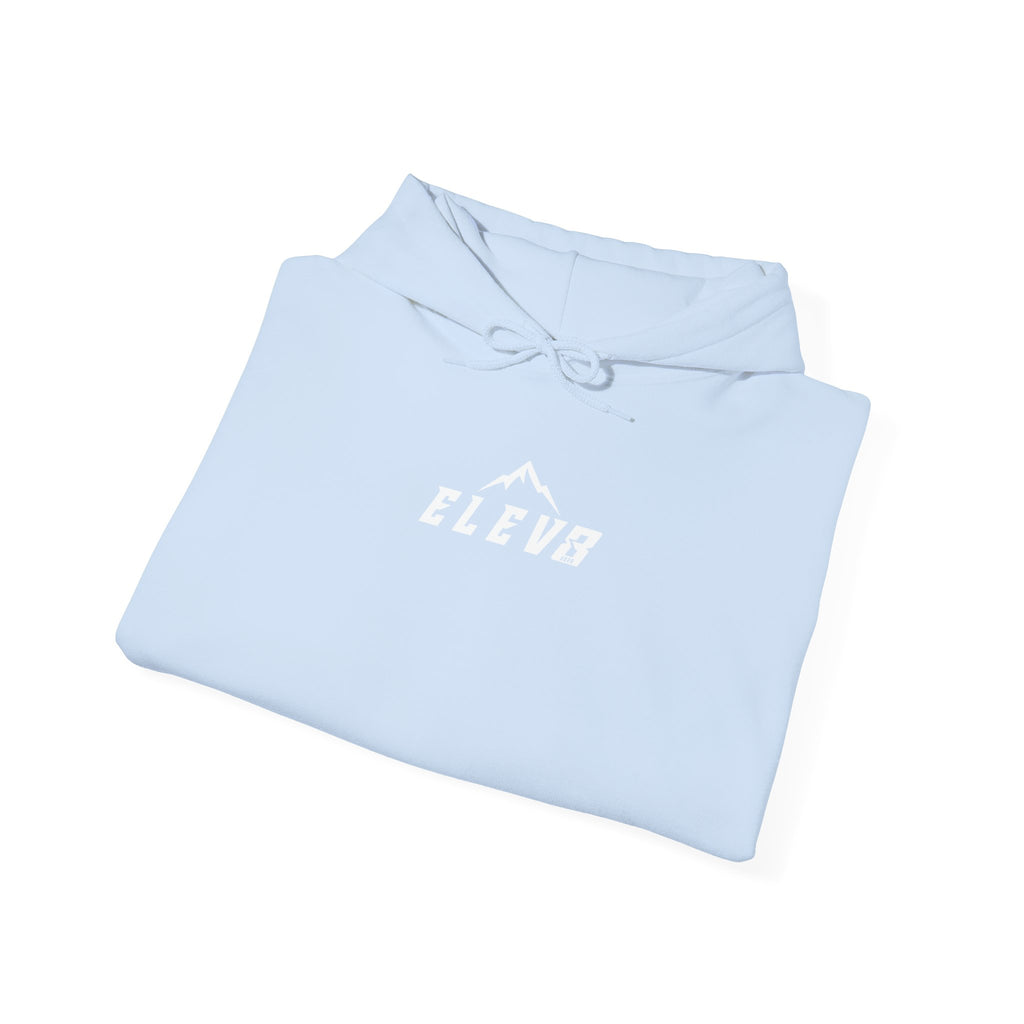 ELEV8 HOODIE WHITE LOGO