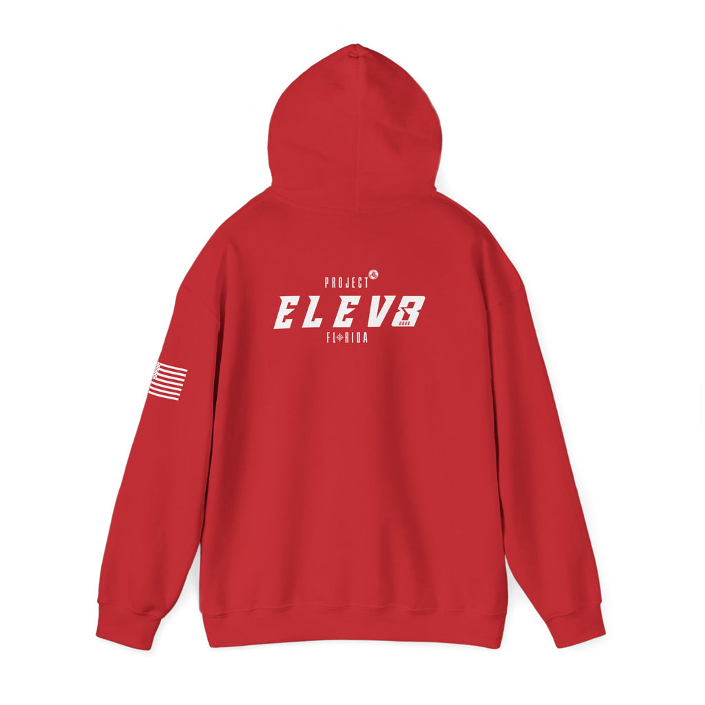 ELEV8 HOODIE WHITE LOGO