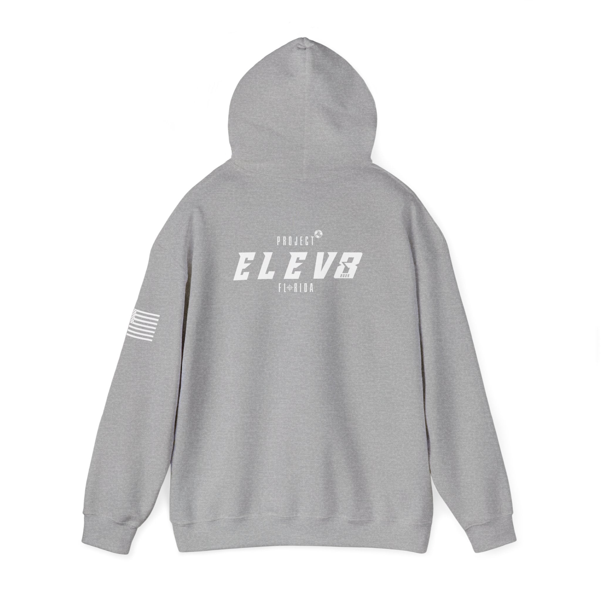 ELEV8 HOODIE WHITE LOGO