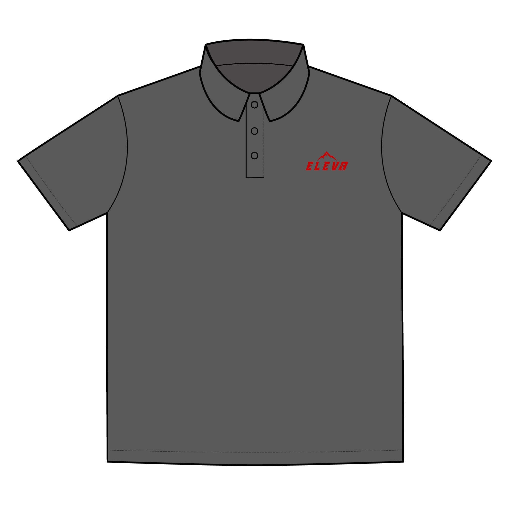 ELEV8 Peak Polo Shirt Red Logo