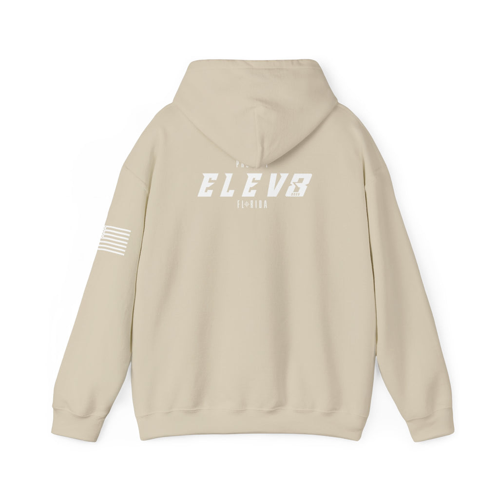 ELEV8 HOODIE WHITE LOGO