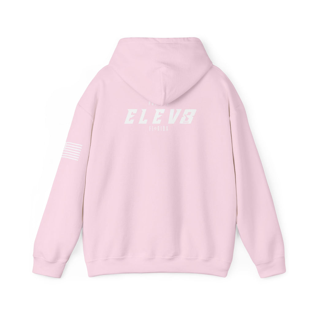 ELEV8 HOODIE WHITE LOGO