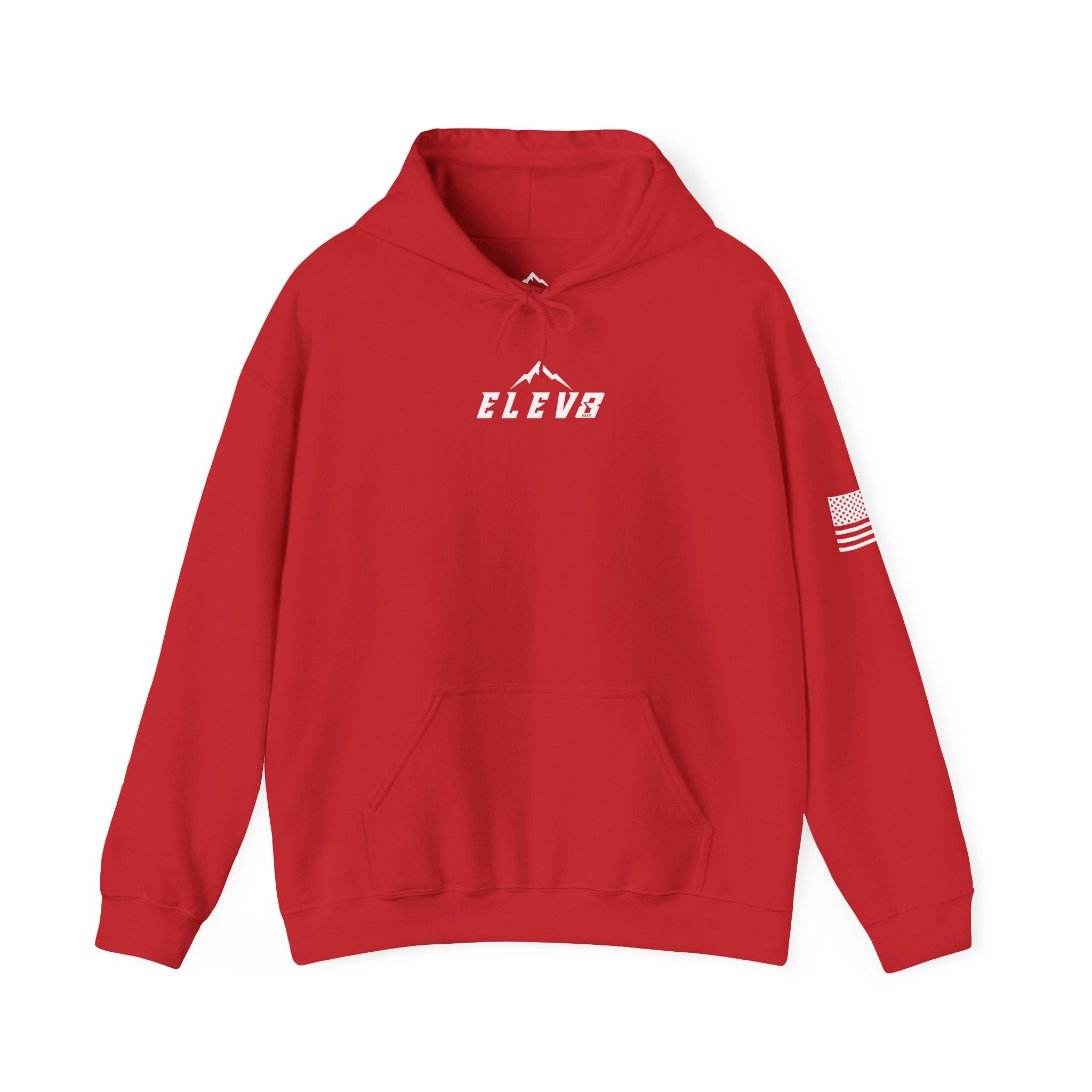 ELEV8 HOODIE WHITE LOGO